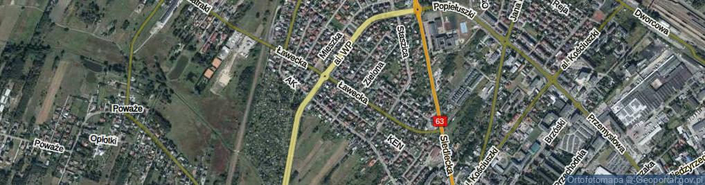 Zdjęcie satelitarne Ławecka ul.