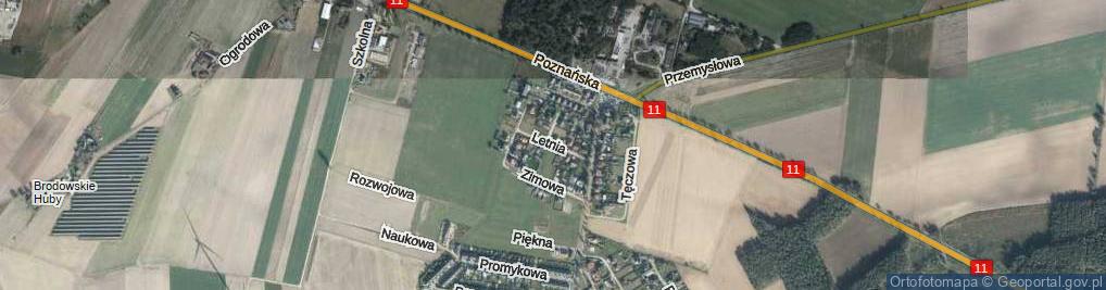 Zdjęcie satelitarne Letnia ul.