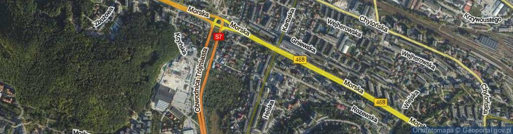 Zdjęcie satelitarne Łebska ul.