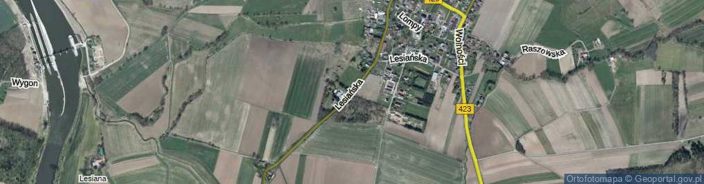 Zdjęcie satelitarne Lesiańska ul.