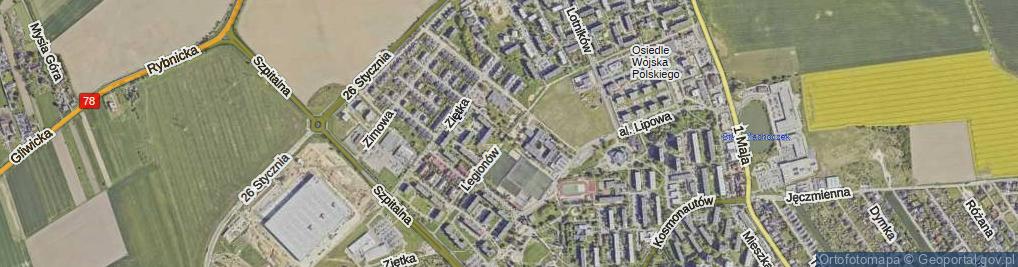 Zdjęcie satelitarne Legionów ul.