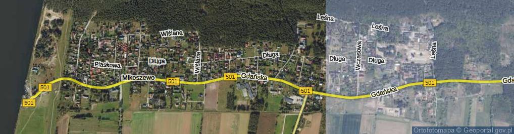 Zdjęcie satelitarne Letnia ul.