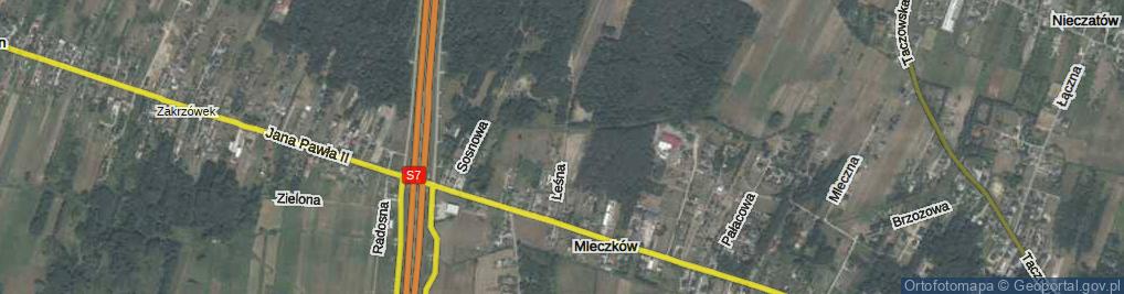 Zdjęcie satelitarne Leśna ul.