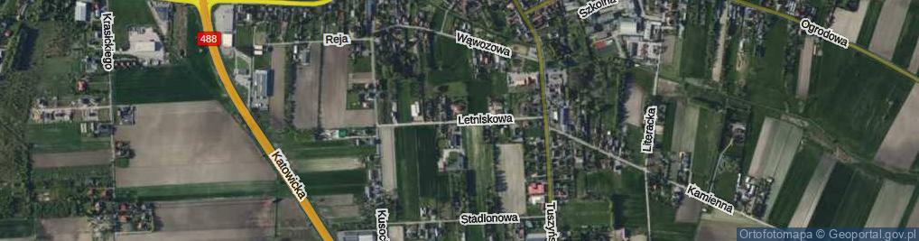 Zdjęcie satelitarne Letniskowa ul.