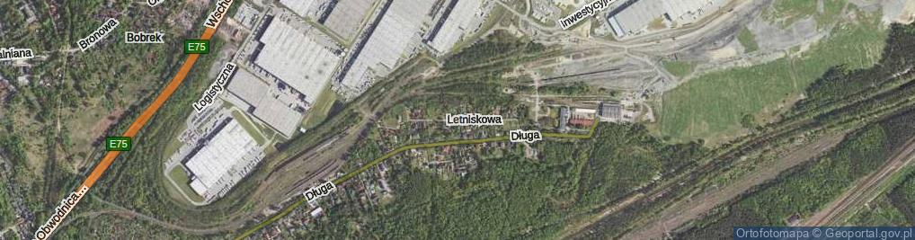 Zdjęcie satelitarne Letniskowa ul.