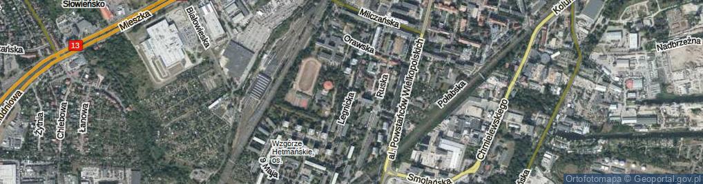 Zdjęcie satelitarne Legnicka ul.