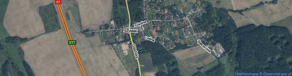 Zdjęcie satelitarne Leśna ul.