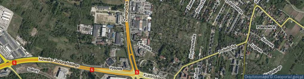 Zdjęcie satelitarne Lekarska ul.