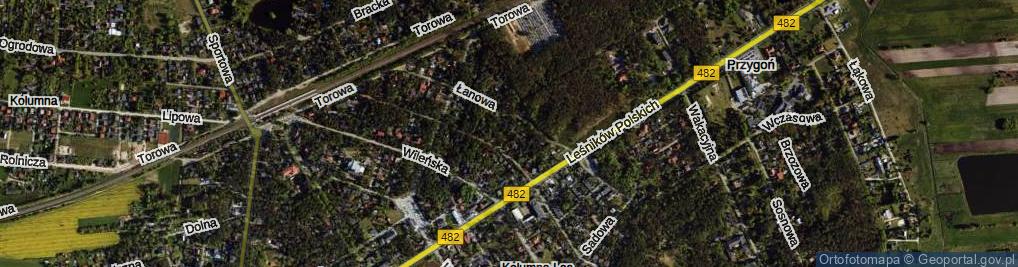 Zdjęcie satelitarne Leśna ul.