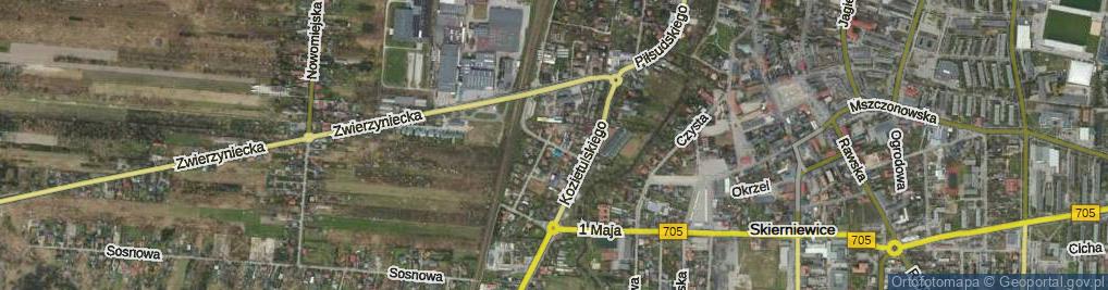 Zdjęcie satelitarne Listopadowa ul.