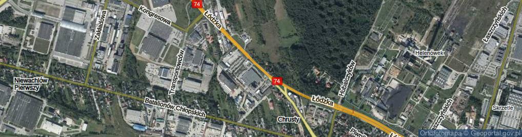 Zdjęcie satelitarne Łódzka ul.