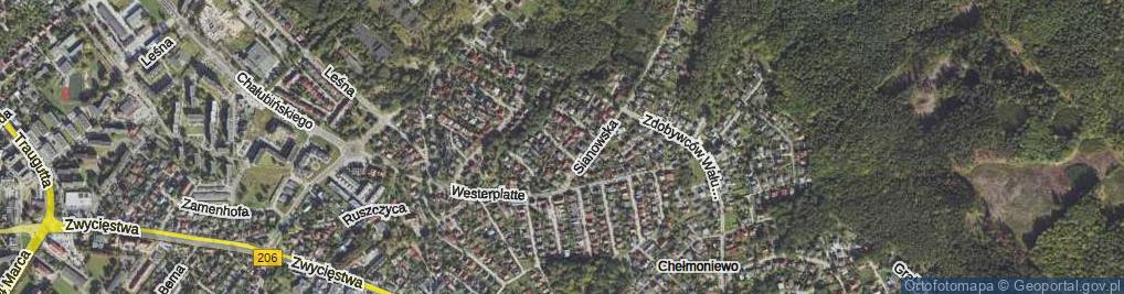 Zdjęcie satelitarne Lotników ul.