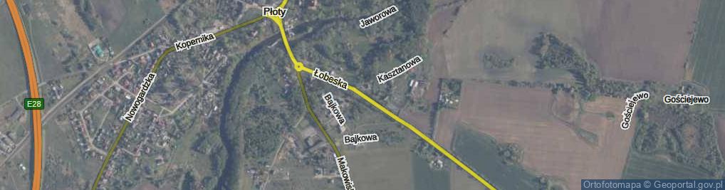 Zdjęcie satelitarne Łobeska ul.