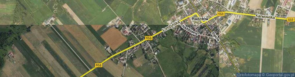 Zdjęcie satelitarne Łomżyńska ul.