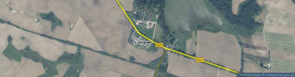 Zdjęcie satelitarne Łodygowo ul.