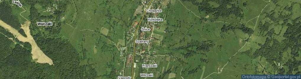 Zdjęcie satelitarne Łomnica-Zdrój ul.
