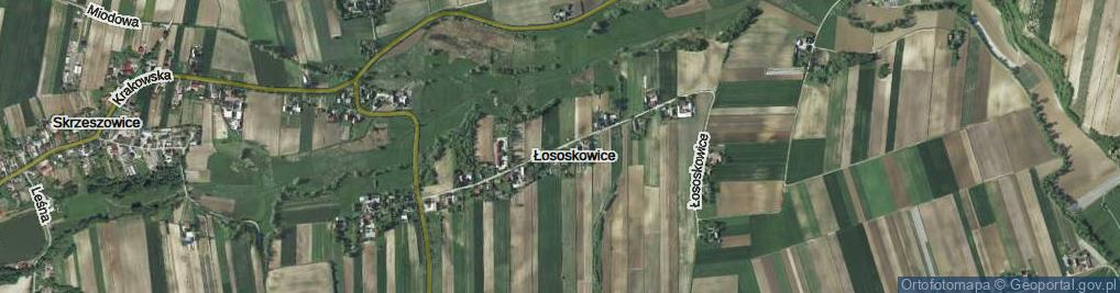 Zdjęcie satelitarne Łososkowice ul.