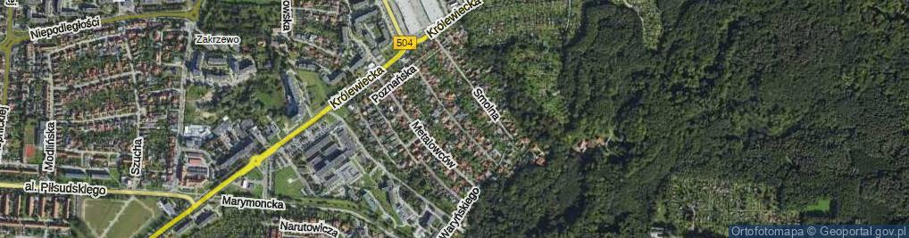 Zdjęcie satelitarne Łukasińskiego Waleriana, mjr. ul.