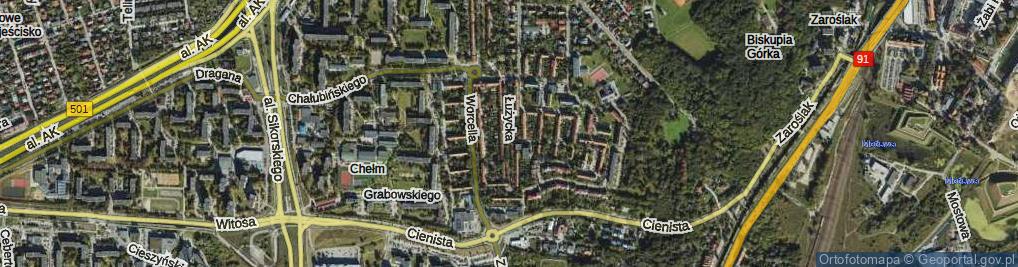 Zdjęcie satelitarne Łużycka ul.