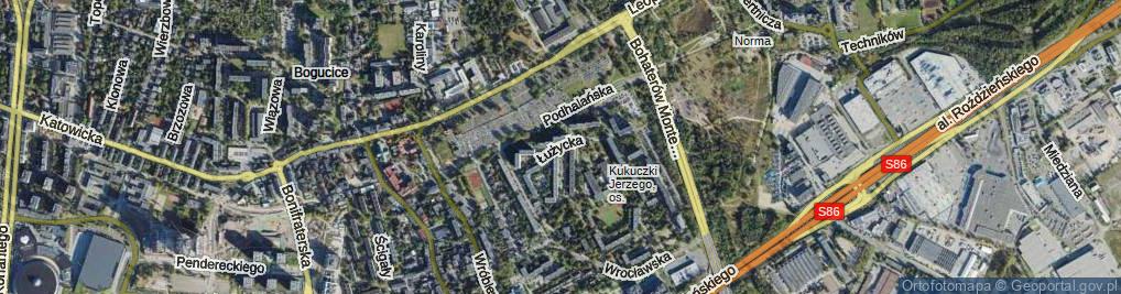Zdjęcie satelitarne Łużycka ul.