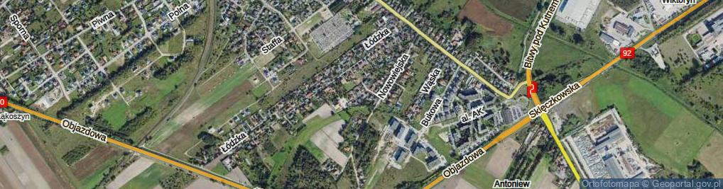 Zdjęcie satelitarne Łubinowa ul.