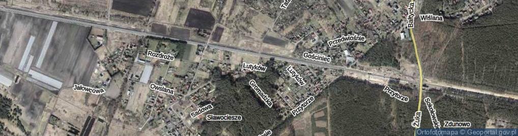 Zdjęcie satelitarne Lutyków ul.