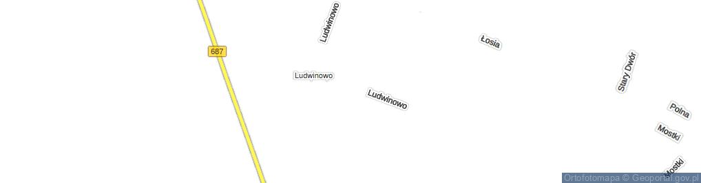 Zdjęcie satelitarne Ludwinowo ul.