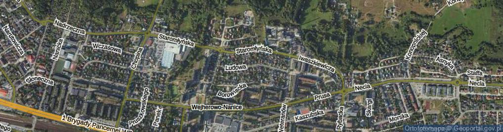 Zdjęcie satelitarne Ludowa ul.