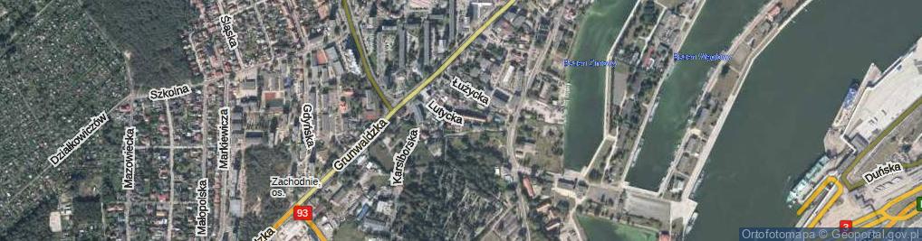 Zdjęcie satelitarne Lutycka ul.