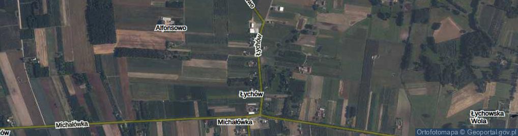 Zdjęcie satelitarne Łychów ul.