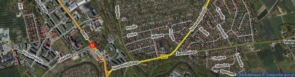 Zdjęcie satelitarne Majowa ul.