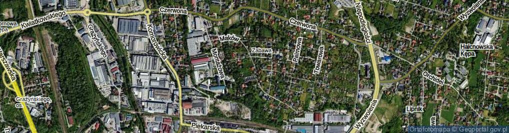 Zdjęcie satelitarne Maków ul.