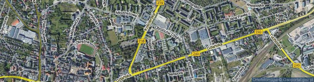 Zdjęcie satelitarne Majkowskiego Aleksandra, dr. ul.