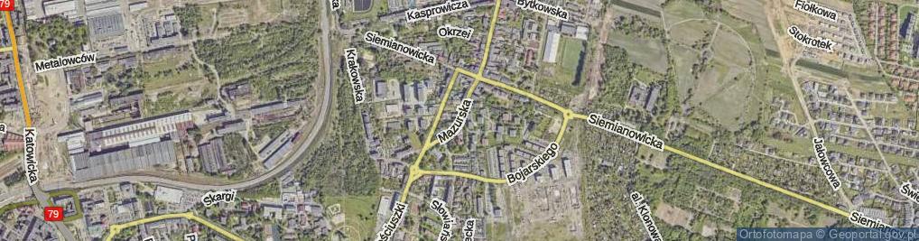 Zdjęcie satelitarne Mazurska ul.