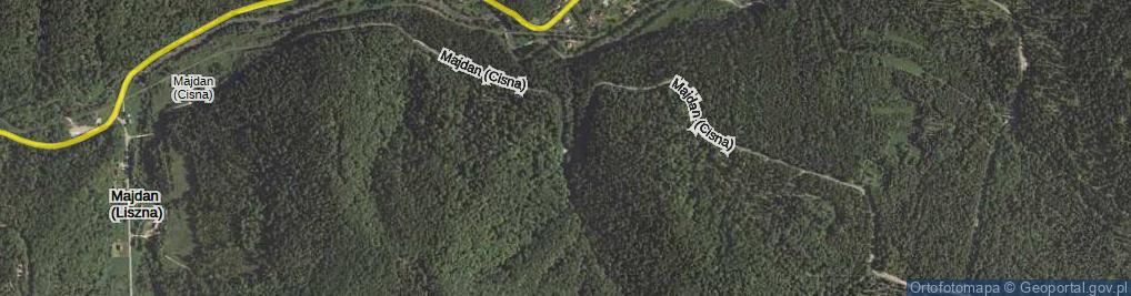 Zdjęcie satelitarne Majdan (Cisna) ul.