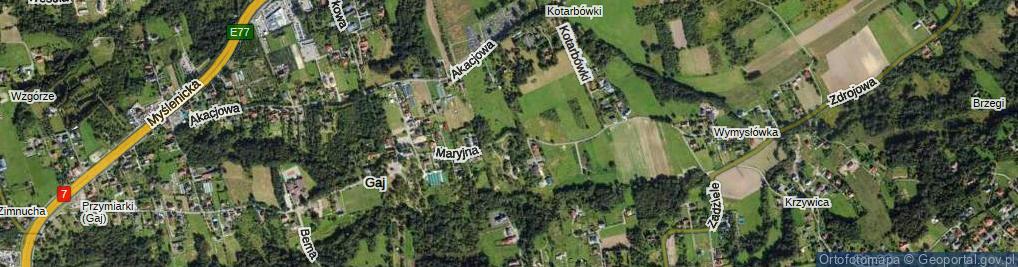 Zdjęcie satelitarne Maryjna ul.