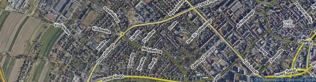 Zdjęcie satelitarne Mała ul.