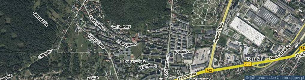 Zdjęcie satelitarne Malachitowa ul.