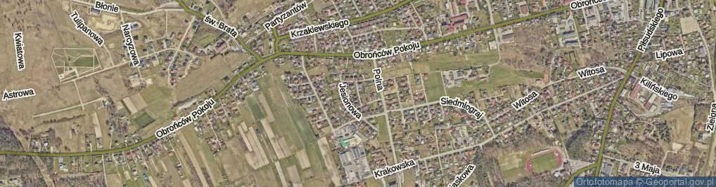 Zdjęcie satelitarne Makowa ul.