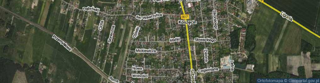 Zdjęcie satelitarne Mańki ul.