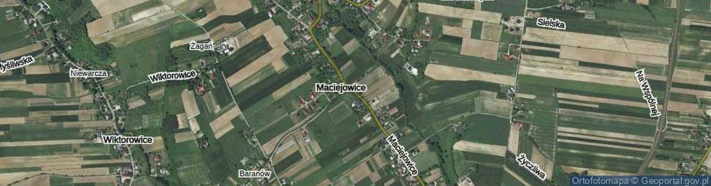 Zdjęcie satelitarne Maciejowice ul.