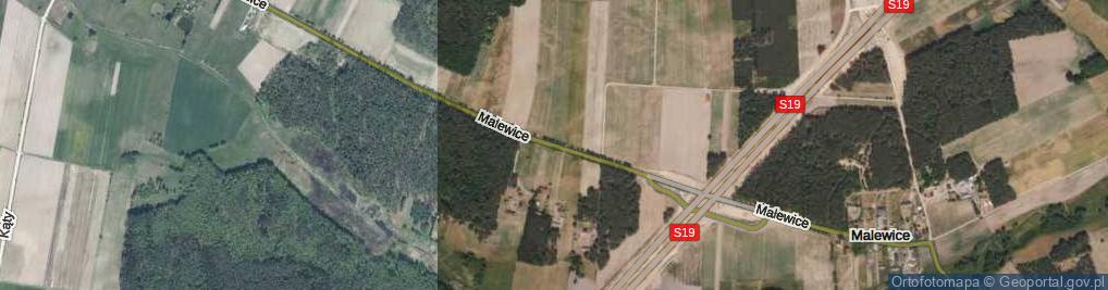 Zdjęcie satelitarne Malewice ul.