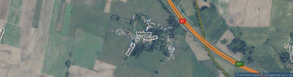 Zdjęcie satelitarne Malinnik ul.