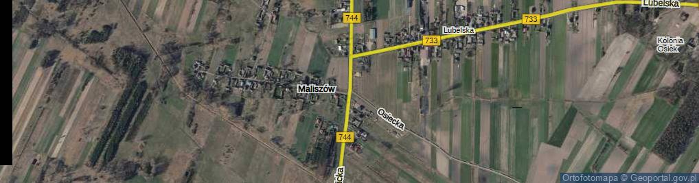 Zdjęcie satelitarne Maliszów ul.