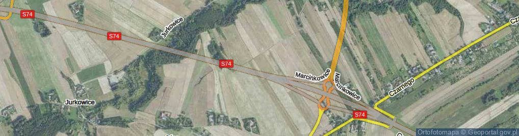 Zdjęcie satelitarne Marcinkowice ul.
