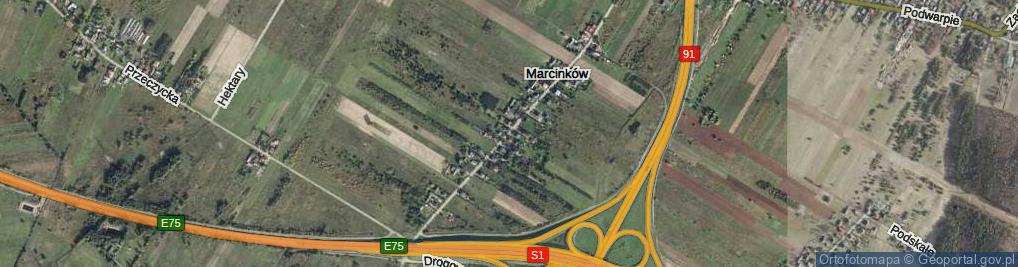 Zdjęcie satelitarne Marcinków ul.