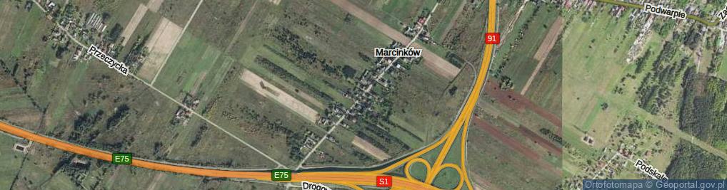 Zdjęcie satelitarne Marcinków ul.