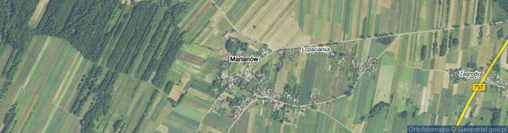 Zdjęcie satelitarne Marianów ul.