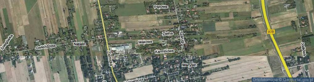 Zdjęcie satelitarne Makowa ul.