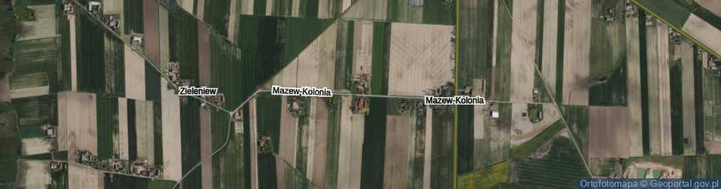 Zdjęcie satelitarne Mazew-Kolonia ul.